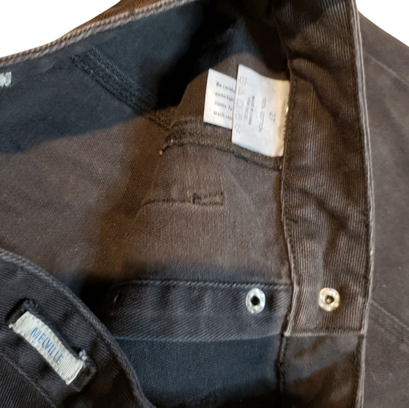 Melville Black Button Down Denim Skirt Size 27 - Picture 4 of 6